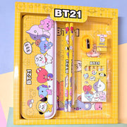 3294 Stationery Kit For Kids - Stationery Set Includes Metal Pencil Box Sharpener Pencil And Eraser Set School Supply Set Birthday Return Gift For Kids Boys Girls (12 Pc Set) thumbnail 5