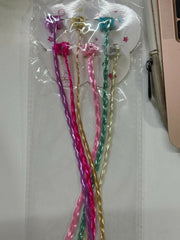 Kids Hair Braid Extensions with Clips | Fun Party Hair Accessories Pack of 6 (Color may vary) thumbnail 14