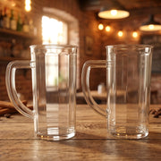 Prexo Plastic Shake Mug Glass With Handle (2 Pc Set 400 Ml Approx) thumbnail 2