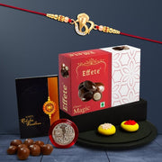 Rakhi (K1_413_em32)  Chocolate Magic 32gm  Rakhi Combo With Card And Chocolate  Chocolates Gift  Rakhi  Chocolate For Brother  Rakhi With Gift  Set Of 1 Rakhi thumbnail 1