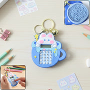 Cute Cartoon Bunny Calculator Keychain With Mini Digital Display (1 Pc) thumbnail 1