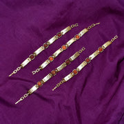 Gold Plated Hexa Bead Bracelet Rakhi For Brother  (1 Pc) thumbnail 2