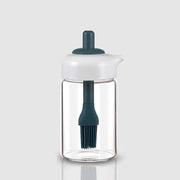 2 In 1 Glass Oil Dispenser Jar  Bottle With Brush (1 Set) thumbnail 3