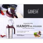 8126 Oil Dispenser Stainless Steel With Small Nozzle 500ml Oil Container. thumbnail 4