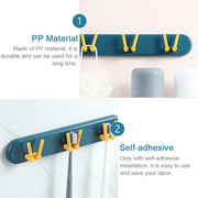 4702 Toothbrush Holder Plastic Bathroom Accessories Organizer Wall Mounted Hanging Mount Shelf  Hooks (1pc) thumbnail 5