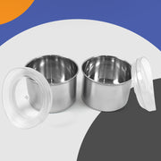 Multipurpose Stainless Steel Airtight Containers With See Through Lid (2 Pc  500 Ml) thumbnail 2