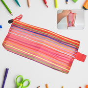 Transparent Zippered Nylon Mesh Multi Purpose Pouch  Purse thumbnail 1