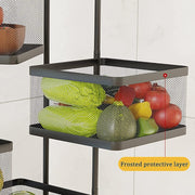 Metal High Qaulity Kitchen Trolley Kitchen Organizer Items And Kitchen Accessories Items For Kitchen Rack Square Design For Fruits  Vegetable Onion Storage Kitchen Trolley With Wheels (4 Layer  3 Layer) thumbnail 3