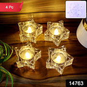 Flameless Star-shaped Led Candles (4 Pc  Set) thumbnail 7