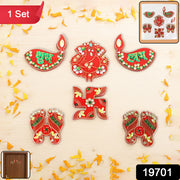 Traditional Decorative Shubh Labh Door Hanging (6 Pc  1 Set) thumbnail 6