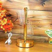 Modern Luxury Crystal Led Double Shade Table Lamp (1 Pc) thumbnail 6
