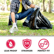 Heavy-duty Black Garbage Bag Roll For Home  Commercial Waste Disposal (1 Roll) thumbnail 5