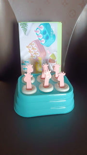 6 Cavity Popsicle Molds Plastic Giraffe Shape Ice Moulds (1 Pc) thumbnail 5