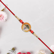 Divine Krishna Govardhan Parvat Rakhi With Pearl  Mauli Thread thumbnail 3
