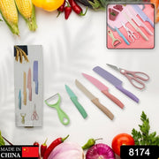 8174 Corrugated 6pc Kitchen Knife Set Professional Box Knife Set 6 Piece Forged Kitchen Knives With Box. thumbnail 7
