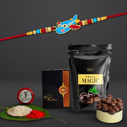 Rakhi (K1_267_sm)  Choco Magic (Pouch) Rakhi For Brother With Gift  Rakhi With Chocolate Rakhi Combo For Brother  Set Of 1 Rakhi  Chocolate thumbnail 1