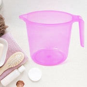 Plastic Round Transparent Bath Water Mug (5 Pc  Mix Colour  1200 Ml) thumbnail 2