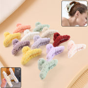 Premium Soft Fur Coated Hair Clutcher Clip Set (12 Pc) thumbnail 6