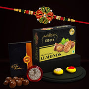 Rakhi (K1_304_ca32)  Chocolate Almonds 32gm Rakhi For Brother With Gift Rakhi With Chocolate Rakhi Combo For Brother Set Of 1 Rakhi Chocolate thumbnail 1
