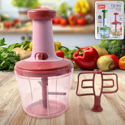 Apex  Quba Push Chopper With Stainless Steel Blades (1000ml) thumbnail 1