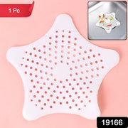 White Silicone Star Shaped Sink Filter Bathroom Hair Catcher Drain Strainers For Basin thumbnail 7