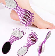 6993  4 In 1 Pedicure Tool For Rough  Dry Feet Dual-sided With Pumice Stone Soft Brush Steel Scrubber  Emery File Softens Hard Foot Corns  Calluses Cleanses  Smoothens Dull Feet thumbnail 1