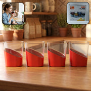 Prexo Stylish Grip Base Plastic Selo Glass (4 Pc Set 300 Ml Each) thumbnail 1