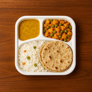 Compostable Bagasse 3-compartment Square Meal Plate thumbnail 2