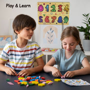 Wooden Number Puzzle Learning Educational Board (1 Set  2820 Cm) thumbnail 2