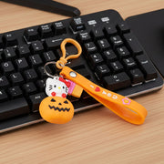 Cute Cartoon Kitty Pumpkin Keychain (1 Pc) thumbnail 2