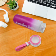 6915motivationalglass Bottle Colorful Portable Water Glass Bottle With Rubber Banddaily Intake Hourly Water Bottle To Ensure You Drink Enough Water Throughout The Dayreusable Cycling Gym Workout Fitnessbottle(Approx 350 Ml) thumbnail 2