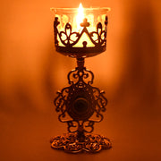 Flower Diwali Candle Holder With Plastic Stand (1 Set) thumbnail 4