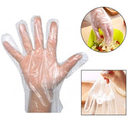 0670 Plastic Transparent Disposable Clear Gloves (White) (100pc) thumbnail 4