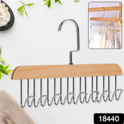 Space Saving 8 Hooks Wooden Hangers (Hanging Hook Included  1 Pc) thumbnail 6