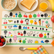 Colorful Cartoon Printed Dining Table Placemats For Kids (4 Pc  40x30 Cm) thumbnail 2