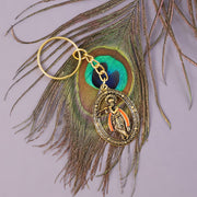 Metal Traditional Decorative Lord Krishna Keychain (1 Pc) thumbnail 3