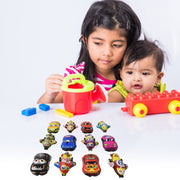 Mini Pull Back Car  Aeroplane Pvc Plastic Pull Back Car Cartoon Toys (12 Pcs Set) thumbnail 2