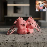 Cute Couple Bear Shape 2-in-1 Keychain Set (2 Pieces Set) thumbnail 1