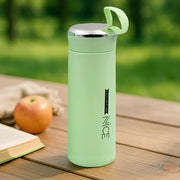 Water Bottle 400ml Leak Proof Glass Water Bottle With Daily Water Intake For Gym And Children Nice Bottle (1 Pc  Light Green Color) thumbnail 2