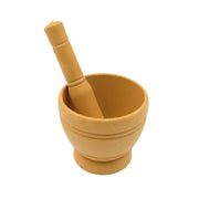 7193  Mortar And Pestle Set For Spices Okhli Masher Khalbatta Kharal Mixer Natural  Traditional Grinder And Musal Well Design For Kitchen Home Herb thumbnail 5
