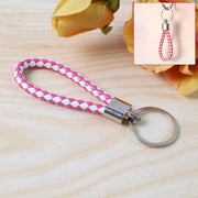 Leather Style Keychain With Metal Ring - (1 Pc) thumbnail 1
