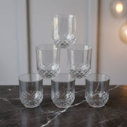 Transparent Diamond-pattern Drinking Glass Set (6 Pc Set) thumbnail 2