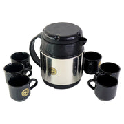 Tea And Coffee Thermos Flask And 6 Ceramic Cups (1 Set) thumbnail 1