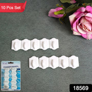 Small Adhesive Hooks For Wall Hanging Adhesive Hooks (10 Pcs Set) thumbnail 5
