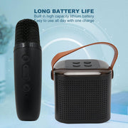 12669 Wireless Speaker Microphone Set Rgb Light Support Memory Card Portablekaraoke Machine Perfect  For Travel Tv thumbnail 4