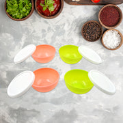 5558 Multipurpose Small Round Plastic Bowl  Katori With Lid Microwave Safe Reusable Lightweight Bowl Dishwasher Safe Chutney Bowl (4 Pcs Set) thumbnail 4