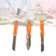 8217 3in1 Multipurpose Stainless Steel Classic Kitchen Knife Set Of 3 For Fruits And Vegetable Chopping  Cutting  Peeling Kitchen Knife  Vegetable Peeler  Plain Knife thumbnail 4
