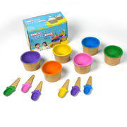 5322 Ice-cream Waffle Spoon Bowel Cup Set  Premium Ice Cream Set  Ice-cream Bowel With Spoon  6 Units Couple Bowl Set  Color Box thumbnail 3