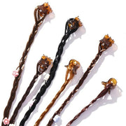 Kids Hair Braid Extensions with Clips | Fun Party Hair Accessories Pack of 6 (Color may vary) thumbnail 11