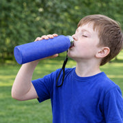 Classic Stainless Steel Water Bottle Blue Color (1000 Ml 1 Pc) thumbnail 2